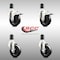 Service Caster 4 Inch 316SS Soft Rubber Swivel 1-5/8 Inch Stem Caster Lock Brake SCC, 2PK SCC-SS316TTLEX20S414-SRS-2-S-2-158 - alternate 5